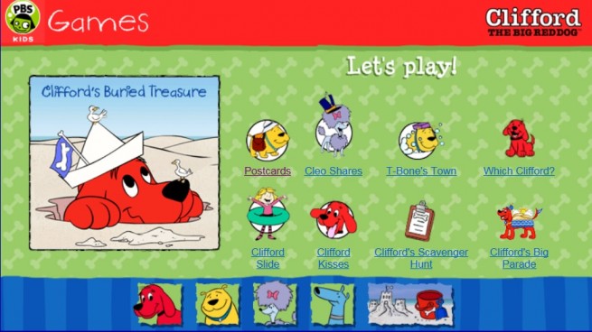 Cliffors the big red dog computer games